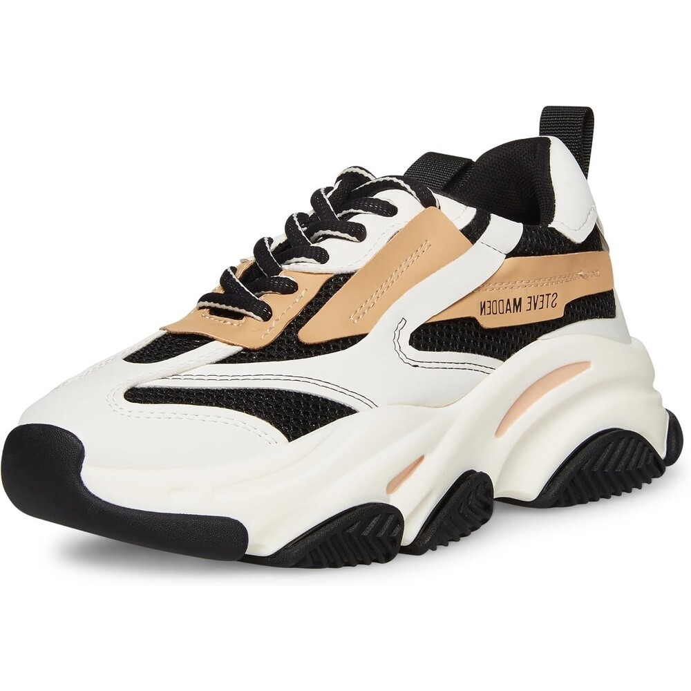 Steve Madden Possession Women's Sneaker Black/Tan Size 9.5